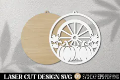 Autumn Pumpkin Wagon Laser Cut SVGg Product Image 2