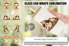 Glass Can Autumn Puppy Parade Product Image 1