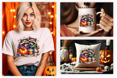 Autumn Raccoon Pumpkin Clipart PNG Sublimation Design Product Image 2