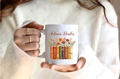 Autumn Reader Floral Books Lover Sublimation PNG Design Product Image 2