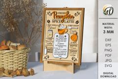 Autumn Recipe Sign Laser Cut. Kitchen Decor SVG Product Image 1