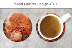Autumn Round Coaster, fall coaster Product Image 1