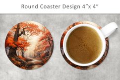 Autumn Round Coaster, kitchen decor Product Image 1