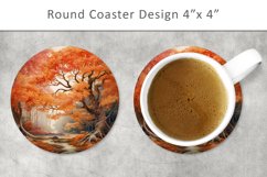 Autumn Coaster, fall round coaster Product Image 1