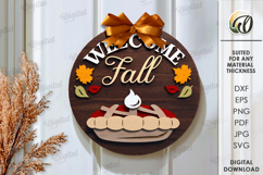 Autumn Round Signs Bundle Laser Cut. Fall wall decor SVG Product Image 10