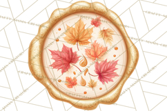 Fall Thanksgiving Wax Seal Clipart PNG Mini World Product Image 2