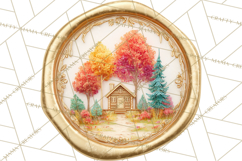 Fall Thanksgiving Wax Seal Clipart PNG Mini World Product Image 5