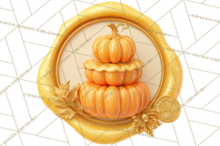 Fall Thanksgiving Wax Seal Clipart PNG Mini World Product Image 2