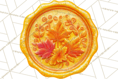 Fall Thanksgiving Wax Seal Clipart PNG Mini World Product Image 3