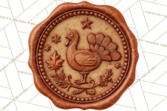 Fall Thanksgiving Wax Seal Clipart PNG Mini World Product Image 2