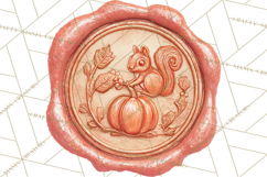 Fall Thanksgiving Wax Seal Clipart PNG Mini World Product Image 2