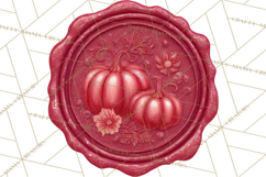 Fall Thanksgiving Wax Seal Clipart PNG Mini World Product Image 4