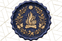 Fall Thanksgiving Wax Seal Clipart PNG Mini World Product Image 3