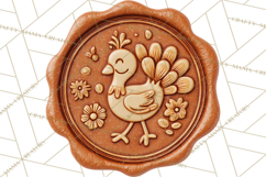 Fall Thanksgiving Wax Seal Clipart PNG Mini World Product Image 3