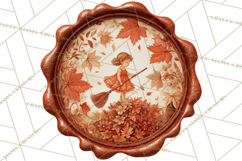 Fall Thanksgiving Wax Seal Clipart PNG Mini World Product Image 4