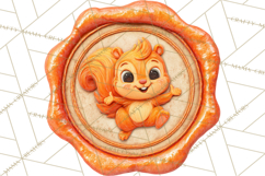 Fall Thanksgiving Wax Seal Clipart PNG Mini World Product Image 4