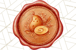 Fall Thanksgiving Wax Seal Clipart PNG Mini World Product Image 3
