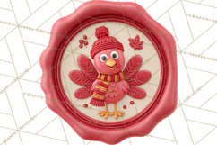 Fall Thanksgiving Wax Seal Clipart PNG Mini World Product Image 4
