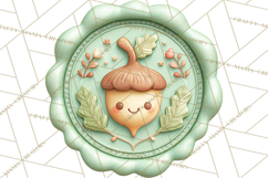 Fall Thanksgiving Wax Seal Clipart PNG Mini World Product Image 3