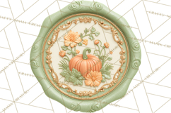 Fall Thanksgiving Wax Seal Clipart PNG Mini World Product Image 2