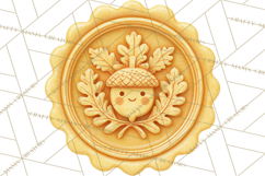 Fall Thanksgiving Wax Seal Clipart PNG Mini World Product Image 3