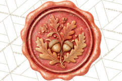 Fall Thanksgiving Wax Seal Clipart PNG Mini World Product Image 4