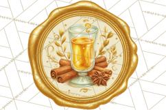 Fall Thanksgiving Wax Seal Clipart PNG Mini World Product Image 5