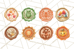 Fall Thanksgiving Wax Seal Clipart PNG Mini World Product Image 7