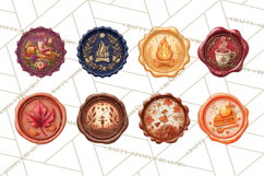 Fall Thanksgiving Wax Seal Clipart PNG Mini World Product Image 8