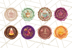 Fall Thanksgiving Wax Seal Clipart PNG Mini World Product Image 6