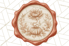 Fall Thanksgiving Wax Seal Clipart PNG Mini World Product Image 3