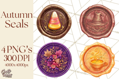 Fall Thanksgiving Wax Seal Clipart PNG Mini World Product Image 1