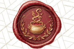 Fall Thanksgiving Wax Seal Clipart PNG Mini World Product Image 4
