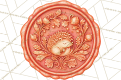 Fall Thanksgiving Wax Seal Clipart PNG Mini World Product Image 5