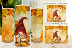 Fall Tumbler | Fall Season Boy Gnome 20oz Tumbler Design Product Image 2