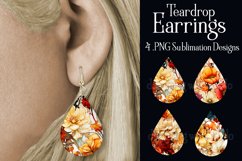 Autumn Earrings, Teardrop Earrings, Floral Earrings, Fall s1 Product Image 1