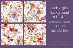 Autumn Floral Pattern, Fall Flowers Seamless Patterns, s10 Product Image 2