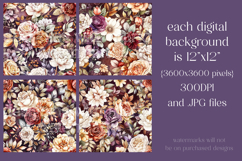 Autumn Floral Pattern, Fall Flowers Seamless Patterns, s11 Product Image 2