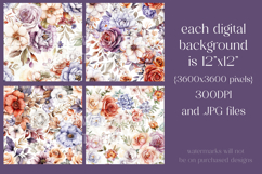 Autumn Floral Pattern, Fall Flowers Seamless Patterns, s12 Product Image 2