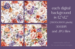Autumn Floral Pattern, Fall Flowers Seamless Patterns, s16 Product Image 2