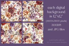 Autumn Floral Pattern, Fall Flowers Seamless Patterns, s17 Product Image 2