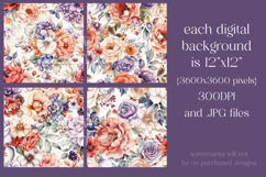Autumn Floral Pattern, Fall Flowers Seamless Patterns, s18 Product Image 2