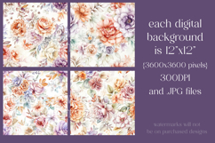 Autumn Floral Pattern, Fall Flowers Seamless Patterns, s19 Product Image 2