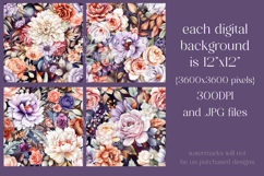 Autumn Floral Pattern, Fall Flowers Seamless Patterns, s2 Product Image 2