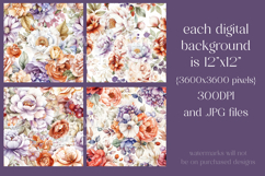 Autumn Floral Pattern, Fall Flowers Seamless Patterns, s20 Product Image 2