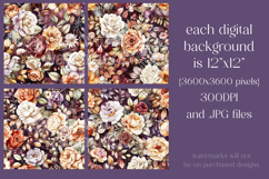 Autumn Floral Pattern, Fall Flowers Seamless Patterns, s22 Product Image 2