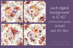 Autumn Floral Pattern, Fall Flowers Seamless Patterns, s24 Product Image 2