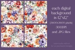 Autumn Floral Pattern, Fall Flowers Seamless Patterns, s25 Product Image 2