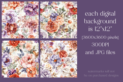 Autumn Floral Pattern, Fall Flowers Seamless Patterns, s27 Product Image 2