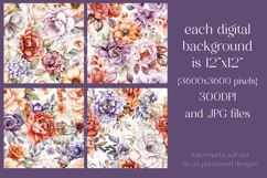 Autumn Floral Pattern, Fall Flowers Seamless Patterns, s29 Product Image 2